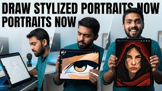 Procreate Vector Art Tutorial: How To Draw A Stylized Portrait! | iPad Art