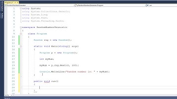 Random Number Generator in C#