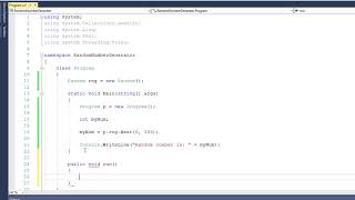Random Number Generator in C#