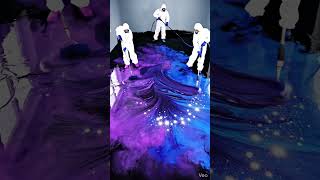 Mastering the Galaxy: 3D Deep Space Epoxy Floor Transformation Time-Lapse #asmr #beforeandafter