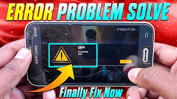 Free Fire Loading Error Problem Fix Now!