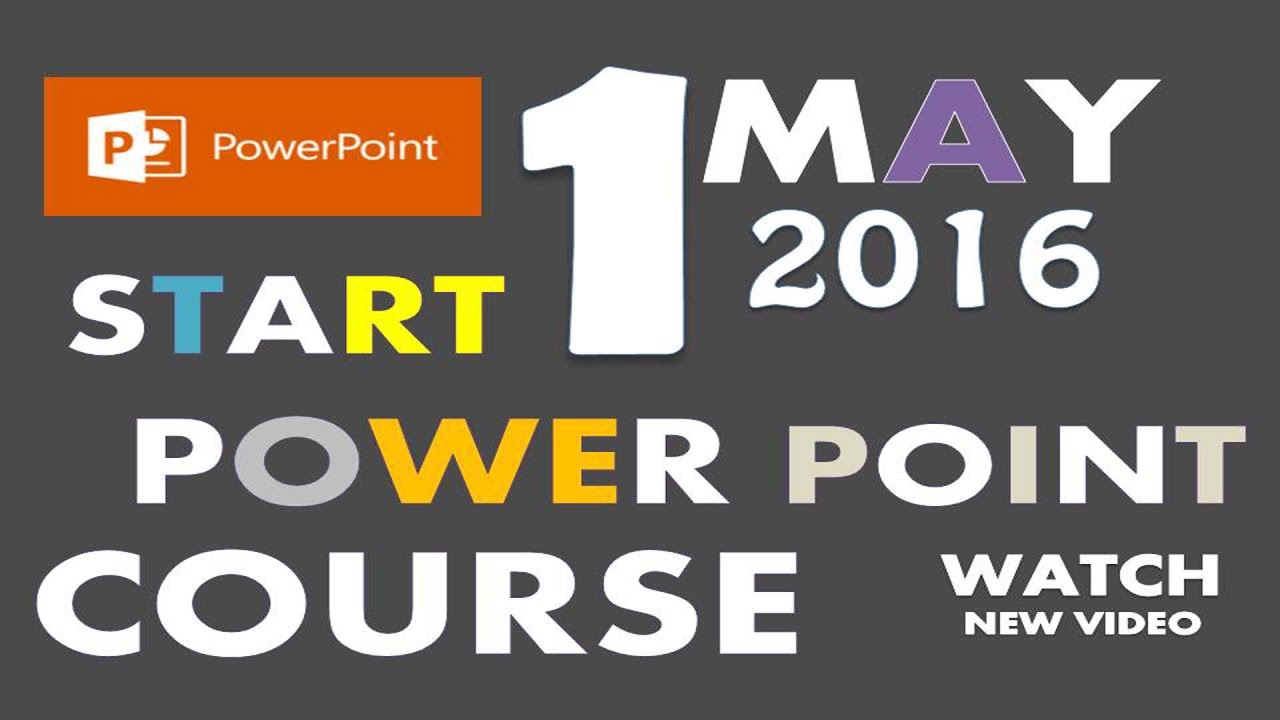 1-MAY-2016 START POWER POINT COURSE | SGS EDUCATION - YouTube