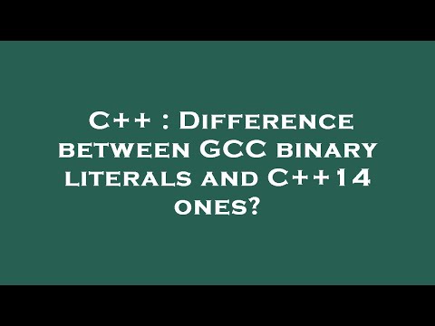 C++ : Difference between GCC binary literals and C++14 ones?