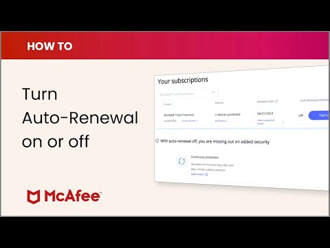 How to turn Auto-Renewal on or off
