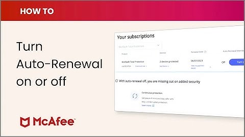 How to turn Auto-Renewal on or off