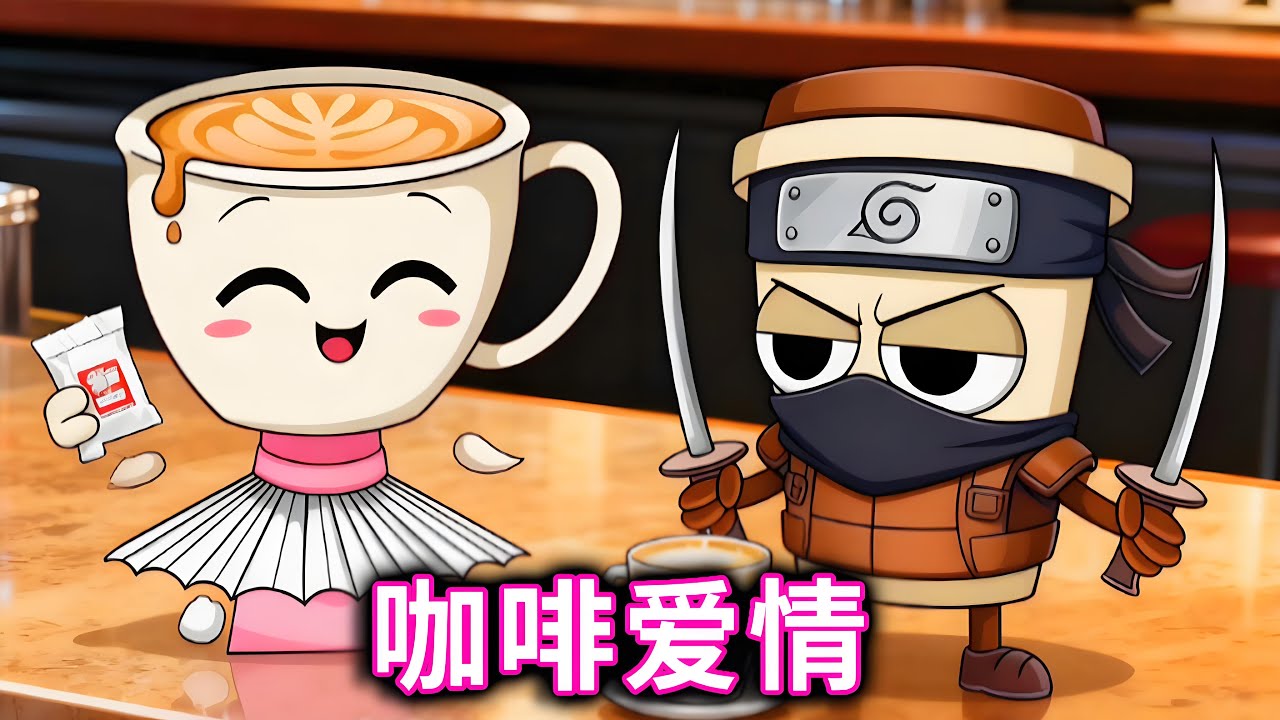 咖啡爱情，咖啡小姐和咖啡忍者的爱情竟是这样#咖啡小姐#木棍人#咖啡忍者【十六来了游戏】