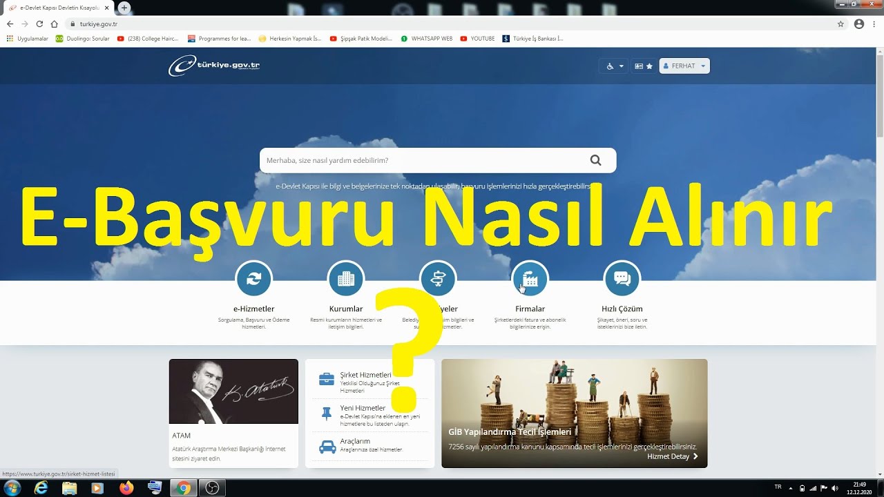 e devlet uzerinde e mail dogrulama islemi nasil yapilir youtube