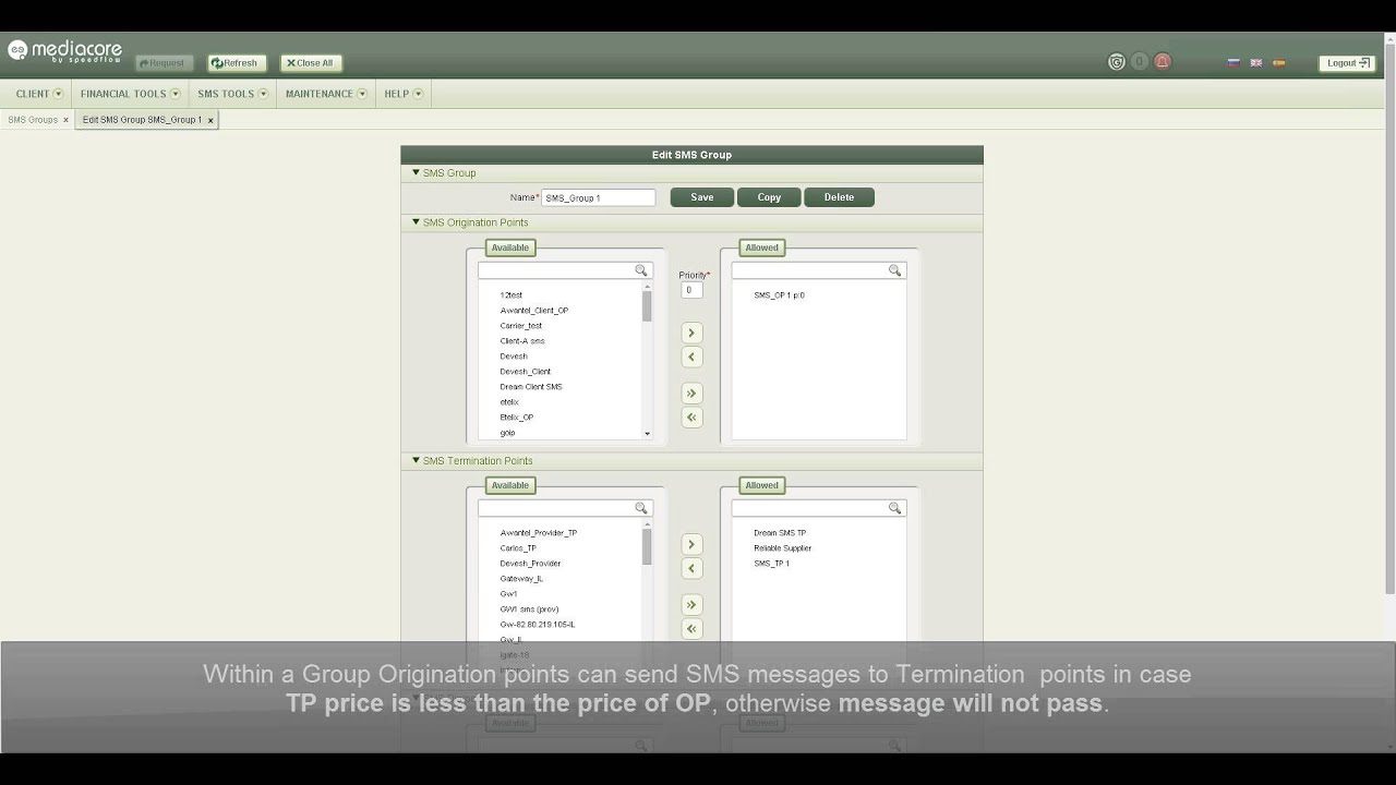 MediaCore Video Manual. Part 10. SMS Solution. Advanced Routing ...