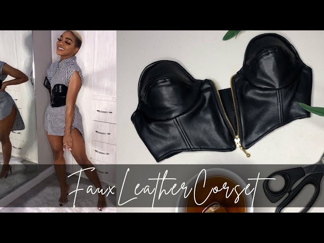Faux Leather Corset with Cups, How To Make A Corset