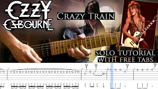 Ozzy Osbourne - Crazy Train guitar solo lesson (with tablatures and backing tracks)