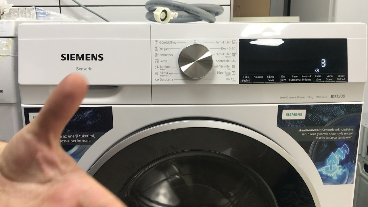 WG42A1X1TR Siemens çamaşır makinesi IQ 300 9kg 1200 dev bitiş ve ekran sesi nasıl ayarlanır?