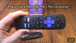 Roku Voice Remote Pro | Rechargeable!~!  For Roku Players, Roku TV, &amp; Roku Stream-bars REVIEW