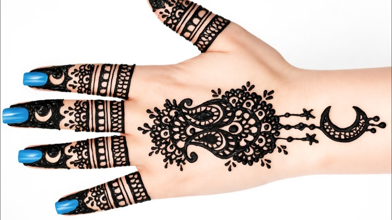 New Eid Special Mehndi Design 2026/Chand Mehndi Design/Easy back side Henna #2026 #eid #eidmehndi 