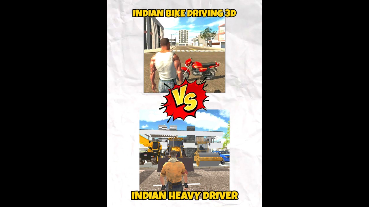 INDIAN BIKES DRIVING 3D VS INDIAN HEAVY DRIVER 🔥|  WHICH ONE IS BEST 🤔 | #short #maxer