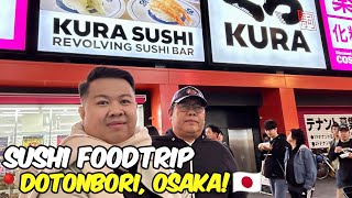 Eating at a Conveyor Belt Sushi Restaurant in Dotonbori! 🇯🇵 | Jm Banquicio