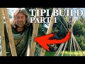 Building My New Off-Grid Rocky Mountain Home! | Tipi (Teepee) Build - Part 1