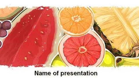 Fruit Pulp PowerPoint Template by PoweredTemplate.com