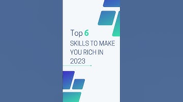 TOP 6 SKILLS TO MAKE YOU RICH IN 2023 | High Income Skills to Learn 2023 #2023jobs #shorts