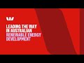 Leading the way in Australian renewable energy development