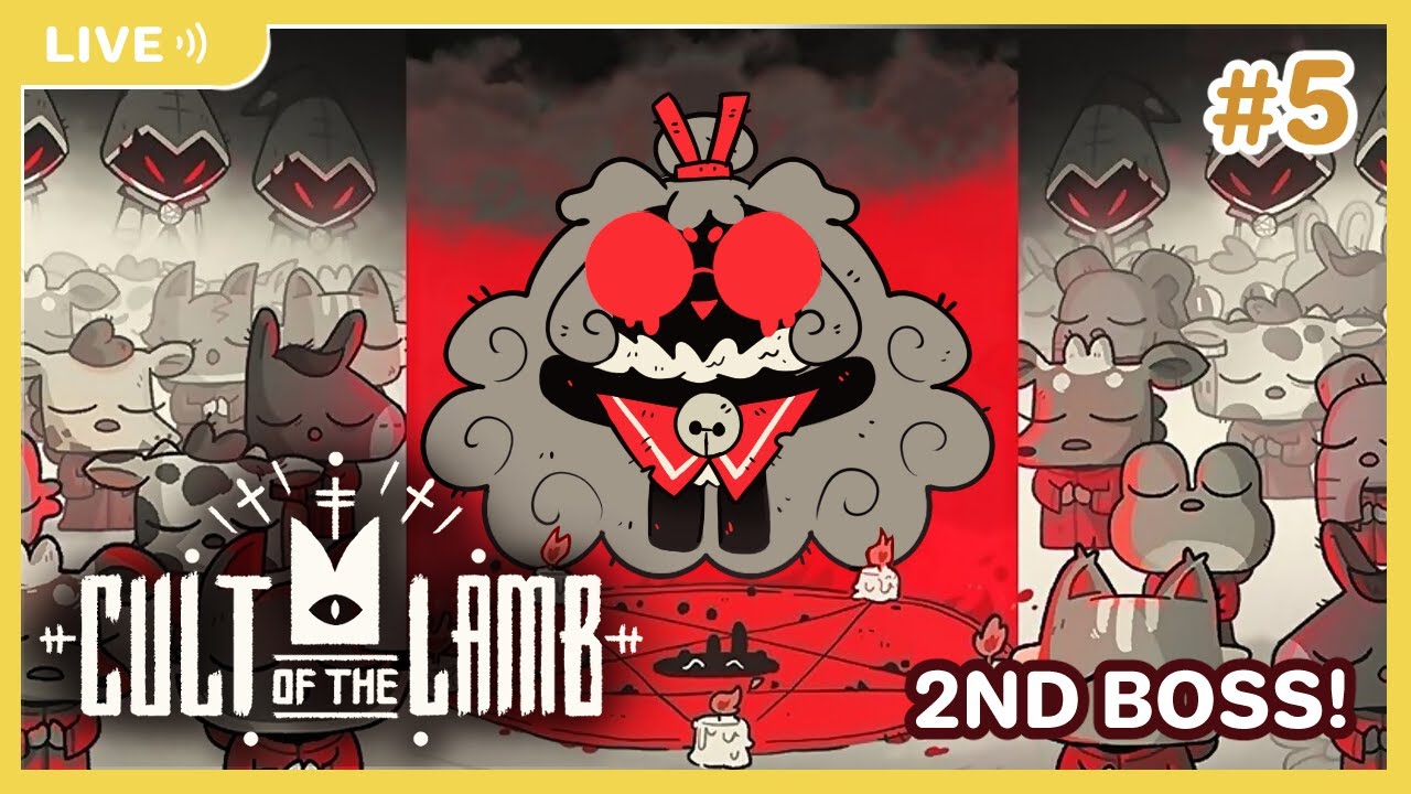 【CULT OF THE LAMB #5】 2nd boss fight after 9 hours of gameplay... 【ENG ...