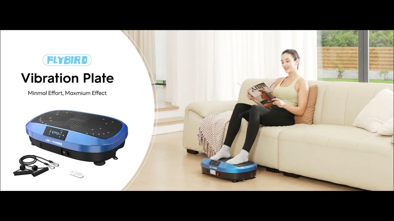 FLYBIRD Vibration Plate Exercise Machine Installed with an easy to
