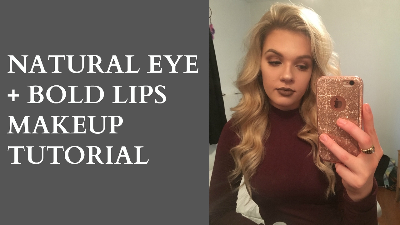 Natural Eyes With Bold Lips Makeup | Allison Jacobs