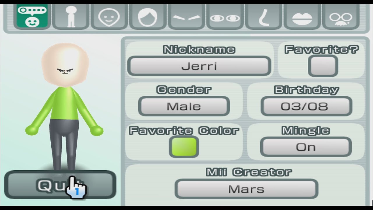 Jerri Small Face - Mii 2099 - YouTube