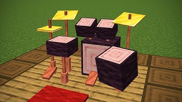 WORKING Drum Kit in Minecraft!