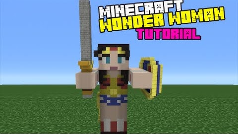 Minecraft Tutorial: How To Make A Wonder Woman Statue (Batman Vs Superman: Dawn Of Justice)