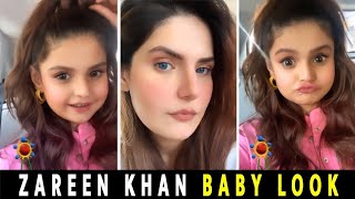 CUTE ! Zareen Khan So Cute Baby Look Filter | Look So Adorable Zareen As Little Baby