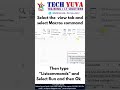Get a List of All MS Word Shortcut Keys Using Macros! | Tech Yuva Computers, Eluru