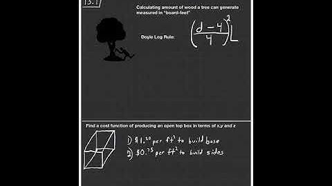 Calculus 3 13.1 Part A Multivariable Functions
