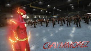The Flash VS 100 Soldiers in FLASHTIME! And Bank Heist (GTA 5 Flash mod)