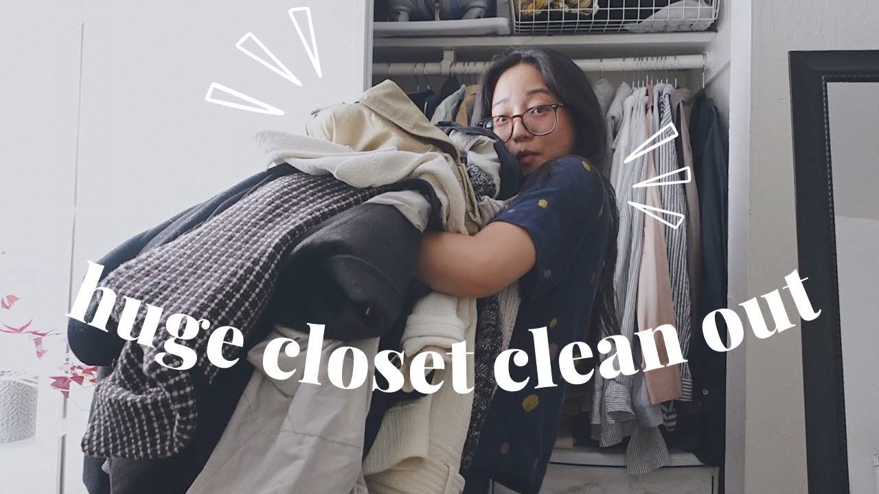 HUGE CLOSET CLEAN OUT: purging my closet and reorganizing my room ...