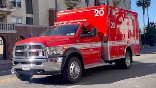 Los Angeles Fire Department Rescue 20 Responding 2-7-22