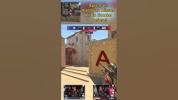 Epic Fail: Karrigan Misses Kill in Smoke Defuse!