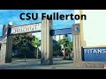 Walking tour of California State University Fullerton, Fullerton, CA [4K]