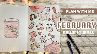 [PLAN WITH ME] Travel Theme Bullet Journal | February 2020 screenshot 5