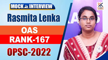 OCS Topper 2022 l Rasmita Lenka l Rank -167 l OCS Mock Interview l OAS Mock Interview @kacsias
