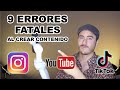 ¡¡9 errores que debes de evitar al crear contenido!! Instagram, Youtube, TikTok