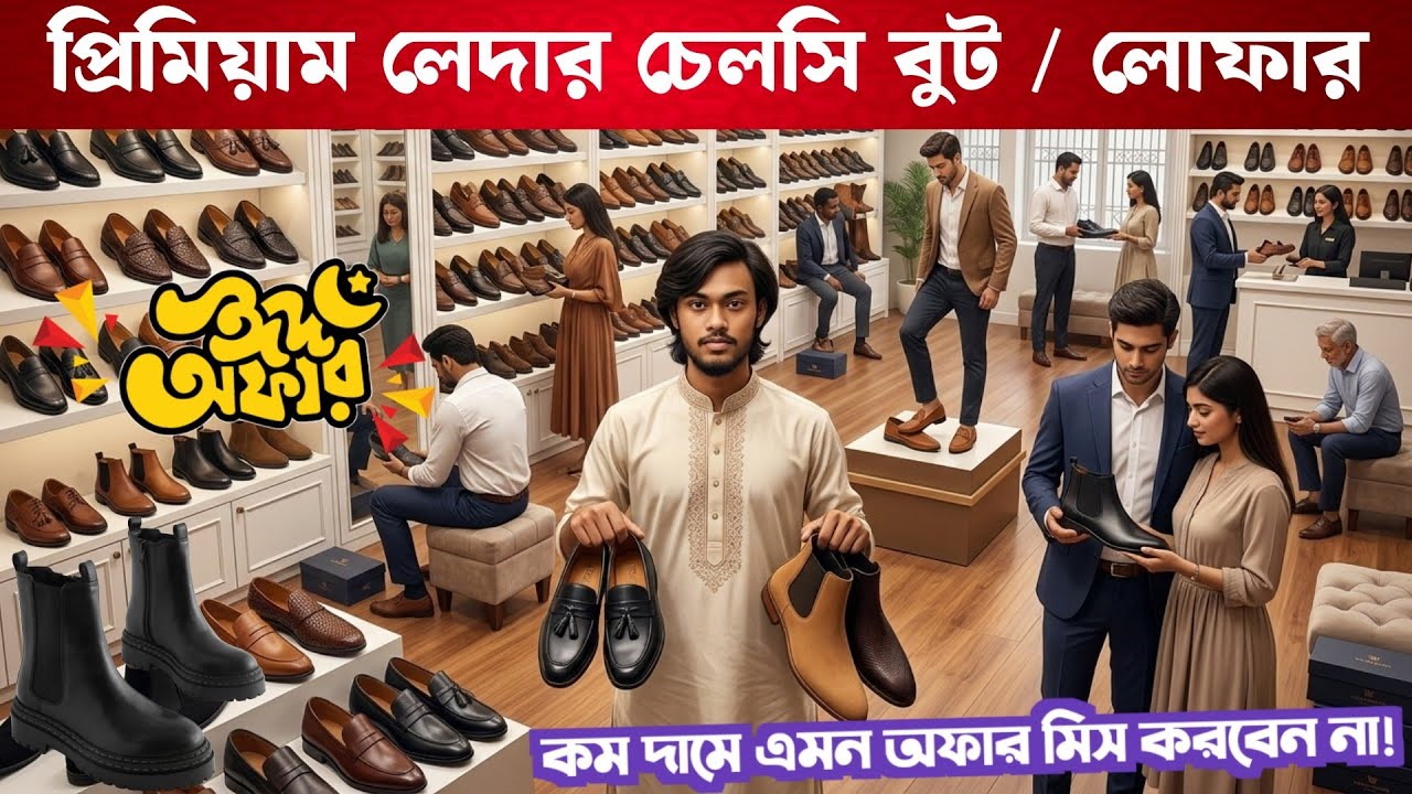প্রিমিয়াম লেদার বুট ও লোফার 😍 কম দামে এমন অফার মিস করবেন না! Chelsea boot price, Loafer