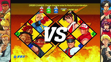 Capcom Vs. SNK 2 (PS5) (Cammy/Akuma/Evil Ryu) Vs (Mai/Terry/M. Bison)