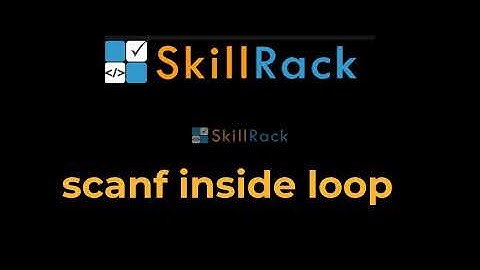 Using scanf inside a loop