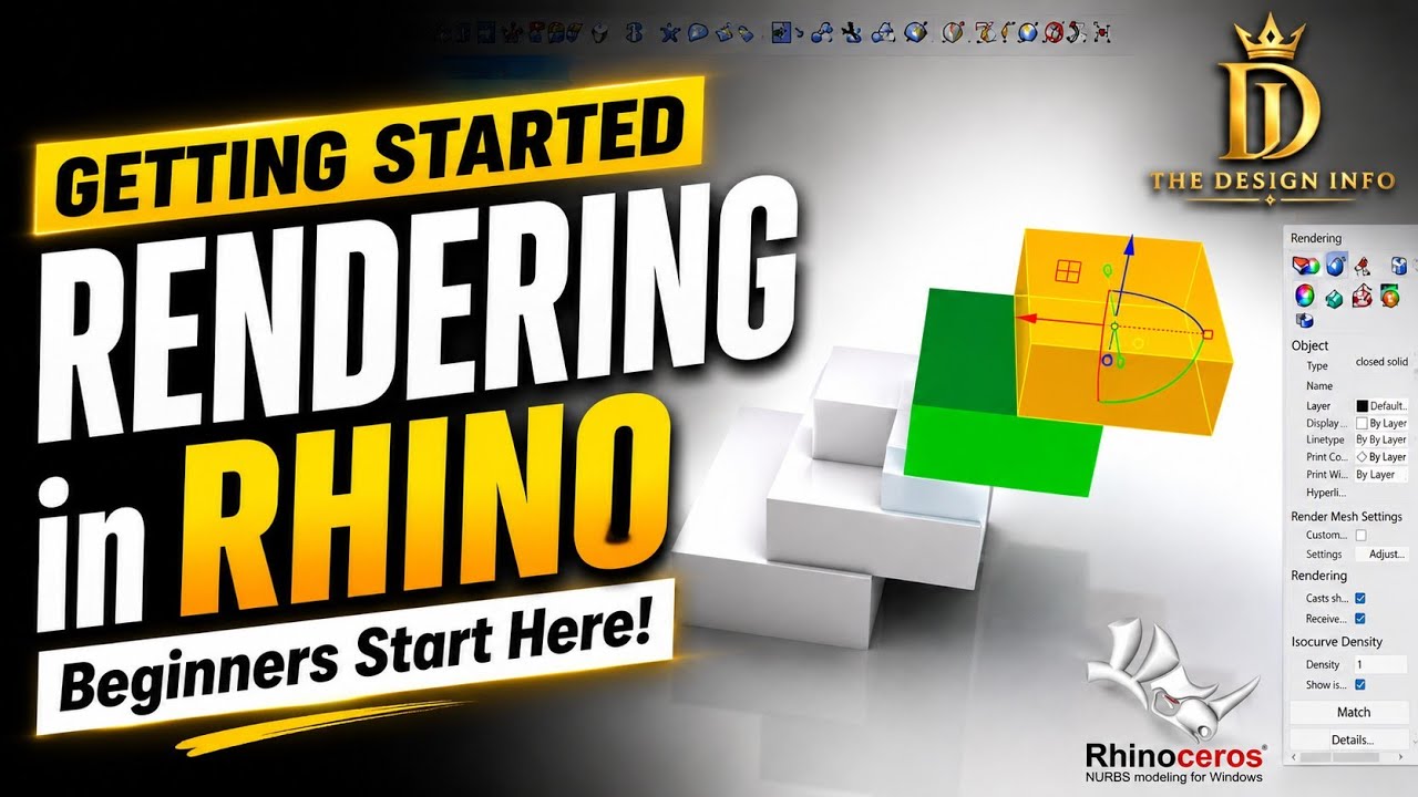 Getting Started RENDERING in Rhino -Beginners Start Here! | The design ...