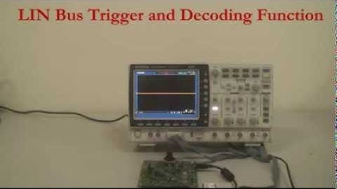 GW Instek GDS-2000A Oscilloscope LIN bus trigger and decoding demonstration