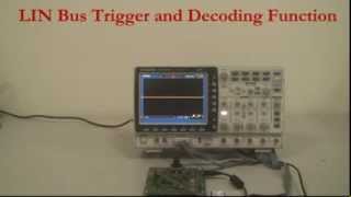 GW Instek GDS-2000A Oscilloscope LIN bus trigger and decoding demonstration