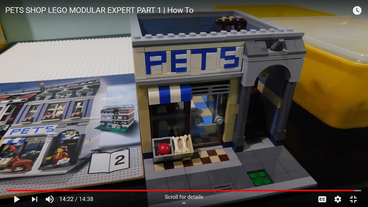 PET SHOP LEGO Modular Expert 10218 PART 1 | How To (blue building only) - Speed Build