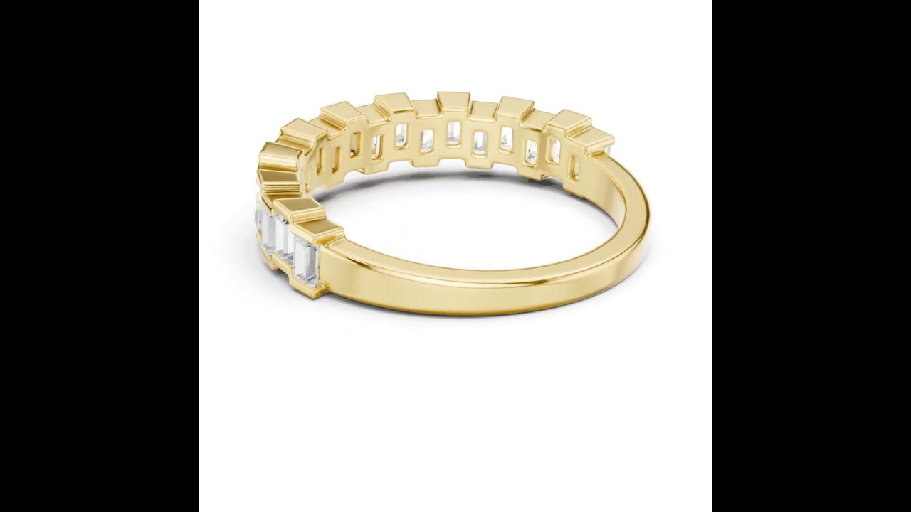 Half Eternity Baguette Diamond Wedding Band