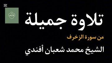 تلاوة جميلة | فضيلة المقرئ محمد شعبان أفندي