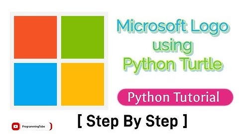 Draw Microsoft Logo using Python Turtle | Step by Step Tutorial | Python Tutorial #python